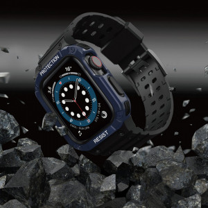 Подсилен калъф за корпус с каишка Protect - Apple Watch 45mm Series 9 / 45mm Series 8 / 45mm Series 7 / 44mm SЕ (2nd gen) / 44mm SE / 44mm Series 6 / 44mm Series 5 / 44mm Series 4 / 42mm Series 3 / 42mm Series 2 черен - Img 6