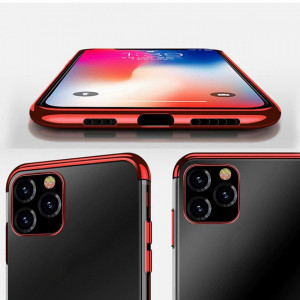 Прозрачен силиконов гръб с цветен кант Clear Color - Xiaomi Poco M3 / Redmi 9T червен - Img 10