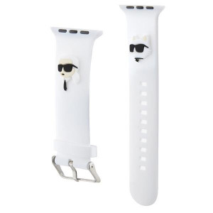 Силиконова каишка Karl lagerfeld 3D Rubber Karl & Choupette Heads strap - Apple Watch Ultra 49mm / Ultra 2 49mm / 45mm Series 9 / 45mm Series 8 / 45mm Series 7 / 44mm SЕ (2nd gen) / 44mm SE / 44mm Series 6 / 44mm Series 5 / 44mm Series 4 / 42mm Series 3 / - Img 3