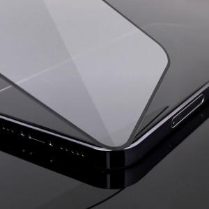 5D Full Glue закален стъклен протектор с пълно покритие WOZINSKY съвместим с гръб - iPhone XR / 11 с черна рамка - Img 3