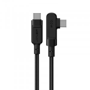 90° кабел за зареждане и данни ACEFAST USB Type C към USB Type C 100W 20V 5A 2m (C5-03) черен - Img 1