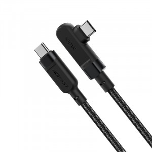 90° кабел за зареждане и данни ACEFAST USB Type C към USB Type C 100W 20V 5A 2m (C5-03) черен - Img 2