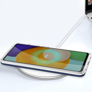 Гръб Clear 3в1 с гел рамка - Samsung Galaxy A04s / A13 5G син - Img 7