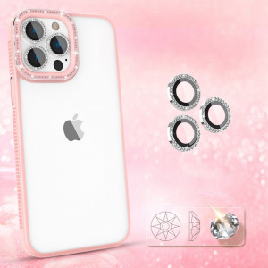 Гръб KINGXBAR Sparkle - iPhone 13 Pro Max розов - Img 3