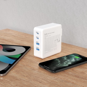 Зарядно за стена DUDAO GaN 100W 2x USB Type A / 2x USB Type C бяло - Img 8