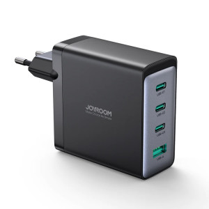 Зарядно за стена JOYROOM JR-TCG04EU GaN 100W USB Type A / 3x USB Type C + кабел USB Type C към USB Type C 100W черно - Img 3