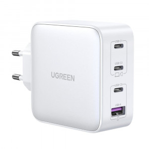 Зарядно за стена UGREEN GaN 100W USB Type A / 3x USB Type C PPS (CD226) бяло - Img 1