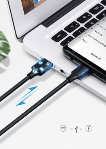 Кабел за зареждане и данни UGREEN USB Type A към USB Type C 3A 2m (60118) черен - Img 6