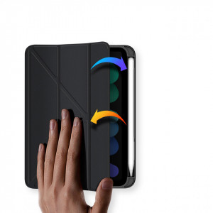 Калъф тип книга с функция стойка и Smart Sleep функция DUX DUCIS Magi с място за писалка - iPad mini 8.3" (6th gen 2021) черен - Img 9