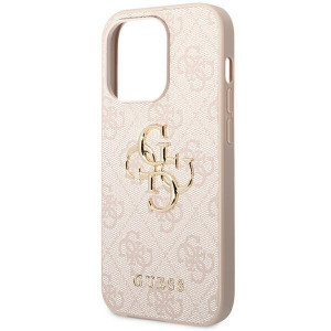 Оригинален гръб GUESS 4G Big Metal Logo GUHCP14L4GMGPI - iPhone 14 Pro розов - Img 6
