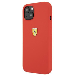 Оригинален твърд гръб FERRARI Silicone FESSIHCP13SRE - iPhone 13 mini червен - Img 2