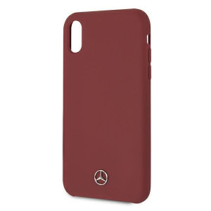Оригинален твърд гръб MERCEDES Silicone MEHCI61SILRE - iPhone XR червен - Img 3