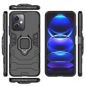 Подсилен гръб с магнитна стойка Ring Armor - Xiaomi Poco X5 / Redmi Note 12 черен - Img 3