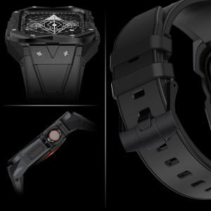 Подсилен стоманен корпус с каишка KINGXBAR CYF140 2in1 - Apple Watch 44mm SE / 44mm Series 6 / 44mm Series 5 / 44mm Series 4 сребрист - Img 4