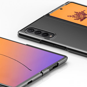 Прозрачен калъф с цветна рамка Plating - Samsung Galaxy Z Fold4 черен - Img 8