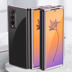 Прозрачен калъф с цветна рамка Plating - Samsung Galaxy Z Fold4 черен - Img 11