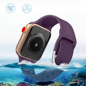 Силиконова каишка APS - Apple Watch 41mm Series 9 / 41mm Series 8 / 41mm Series 7 / 40mm Series 6 / 40mm SE / 40mm Series 5 / 40mm Series 4 / 38mm Series 3 / 38mm Series 2 червен - Img 2