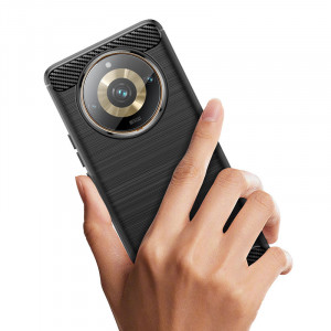 Силиконов гръб Carbon - Realme 11 Pro / 11 Pro+ 5G черен - Img 6