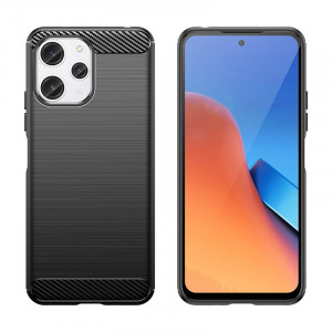 Силиконов гръб Carbon - Xiaomi Redmi 12 / Note 12R / Poco M6 Pro черен - Img 3