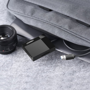 Четец за карти памет UGREEN SD / micro SD / CF / MS към USB 3.0 (CR125 30333) черен - Img 4