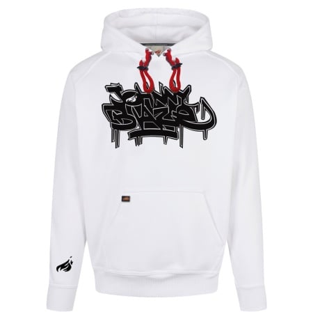 Johnny Blaze Hoodie  | Streetwear OG Version |  -  Graffiti Street Johnny Blaze   [ Black White / Patch Rubber ]  Edition 4
