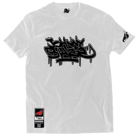 Johnny Blaze T-shirt -  Graffiti Street Johnny Blaze   [ Black White ]  Edition 4