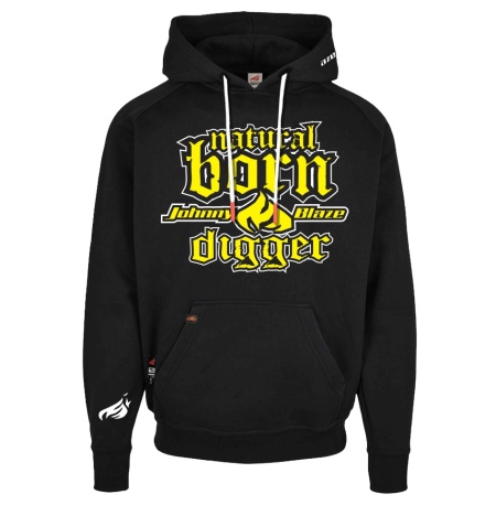 PREMIUM Johnny Blaze Hoodie -  Natural Born Digger   [ Yellow White / Glow in the Dark ]  Edition 4