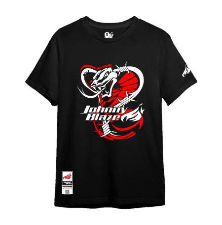 Tricou Premium Johnny Blaze - Don't mess with me [ Black Red/ Glow in the Dark ] Editia 3