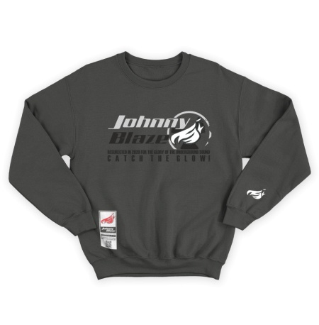 Johnny Blaze Heavy Sweatshirt - Catch the Glow [ Silver Grey /  Glow in the Dark ] Edition 2