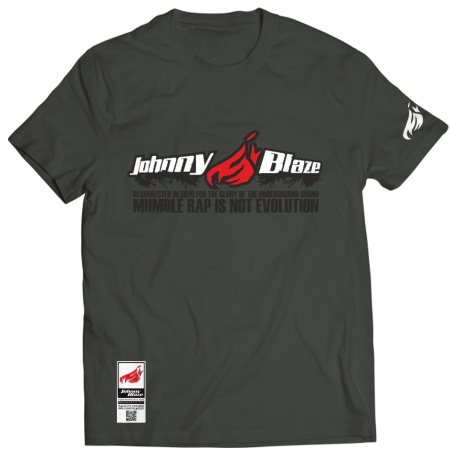 Tricou Johnny Blaze - Mumble rap is not evolution [ Black Grey / Glow in the Dark ] Editia 2