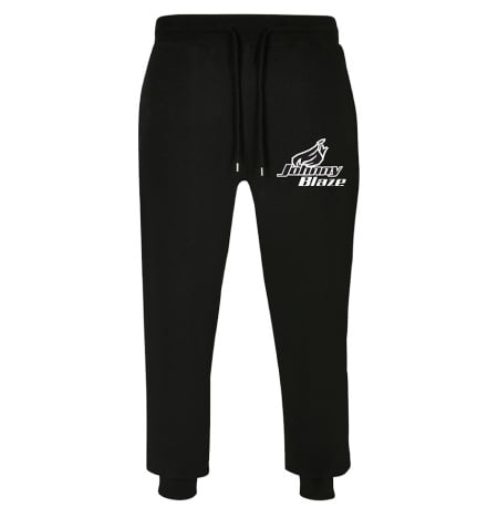 Johnny Blaze Sweatpants -  Classic Big JB & Famous Flame  [ Black White / Glow in the Dark ]  Edition 4