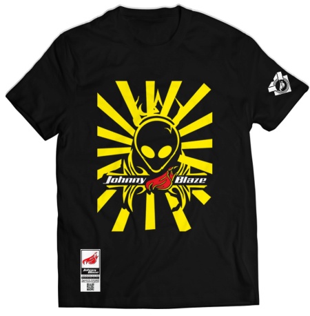 Johnny Blaze T-shirt - Invader Alien One [ Yellow Black /  Glow in the Dark ] Edition 2