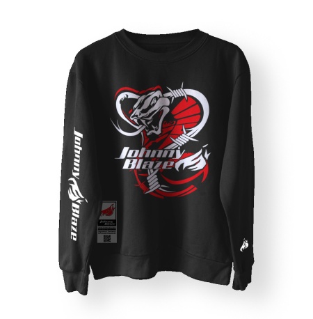 Bluza PREMIUM Johnny Blaze - Don't mess with me [ Black Red / Glow in the Dark ] Editia 3