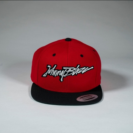 Sapca Brodata Clasica - Johnny Blaze Handwritten [ Red Black Fosforescent ]