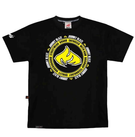 Johnny Blaze T-shirt | Streetwear OG Version -  Yellow Wheel !  [ Black Yellow / Glow in the Dark ] Edition 4