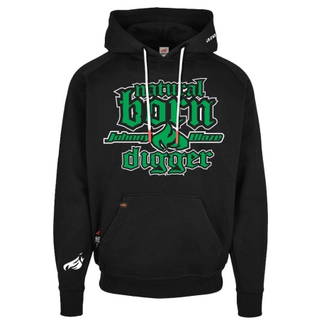 PREMIUM Johnny Blaze Hoodie -  Natural Born Digger   [ Green White / Glow in the Dark ]  Edition 4