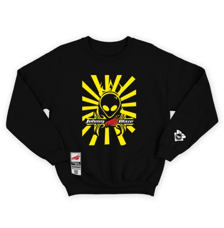 Bluza Heavy Johnny Blaze - Invader Alien Two [ Yellow Black / Glow in the Dark ] Editia 2