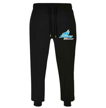 Johnny Blaze Sweatpants -  Classic Big JB & Famous Flame  [ Black Baby Blue / Glow in the Dark ]  Edition 4