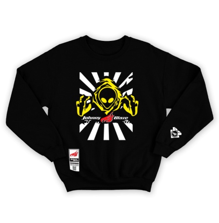 Johnny Blaze Heavy Sweatshirt - Invader Alien One [ Yellow Black /  Glow in the Dark ] Edition 2
