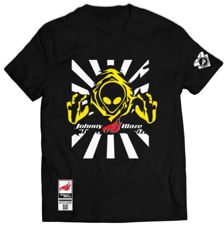 Tricou Johnny Blaze - Invader Alien Two [ Yellow Black / Glow in the Dark ] Editia 2
