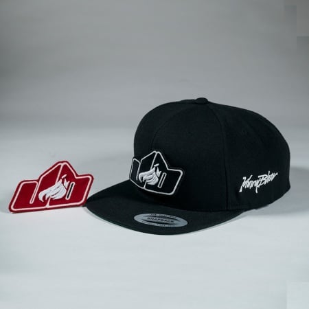 Johnny Blaze Snapback Embroidered Cap with 2 Removable Patches [ Black Red Glow in the Dark ]