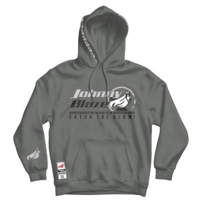 Johnny Blaze Hoodie Catch the Glow Silver Grey Glow in the Dark  Edition 2 front