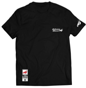Johnny Blaze T-shirt  - Skulls and Barbed Wire  Blue Black   - front