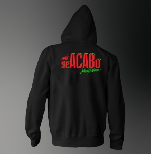 zipped hoodie, vintage zipped hoodie, fleece zipped hoodie, streetwear zipped hoodie,  acab zipped hoodie back
