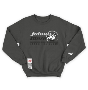 Johnny Blaze Heavy Sweatshirt - Catch the Glow Silver Grey  Edition 2 - front