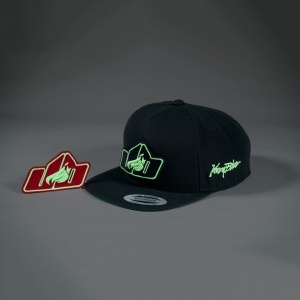 Glow in the dark Johnny Blaze Cap Hat Sapca Streetwear Rap  Urban Street removable red  and black patch