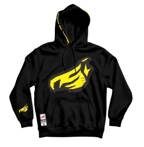 Johnny Blaze Hoodie  - JB Huge Flame Yellow Black   Edition 2 - front