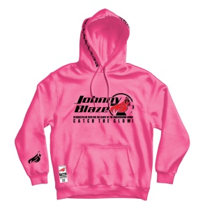 Johnny Blaze Hoodie - Catch the Glow Black Pink Neon  Edition 2 - front