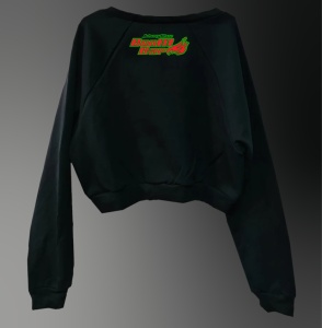 belly button pullover, sweatshirt with belly button cutout, fitted sweatshirt belly button