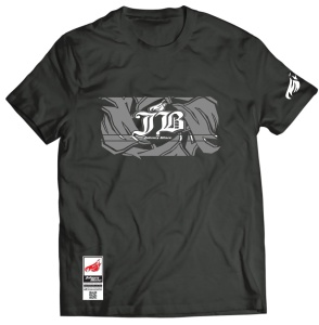 Johnny Blaze T-shirt - 4 Grey Flames - Grey Black  Glow in the Dark - Edition 2 - front